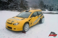 Proton Satria Neo S2000 ped zatkem testu na Rallye Monte Carlo 2011