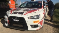 Alexej Lukjauk - Roman Kapustin (Mitsubishi Lancer Evo X) - Rally Liepaja 2016 (foto: fiaerc.com)