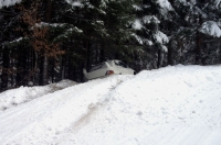 Jaroslav Orsk po havrii na testu ped Jnner Rallye 2013