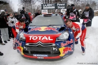 roztlen Loeba na Rally Sweden 2011