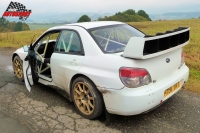 Roman Odloilk se Subaru Impreza WRC ped Partr Rally Vsetn 2011