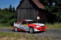 Milan Pantlek - Karel Coufalk, Mitsubishi Lancer Evo 9 - Barum Czech Rally Zln 2011 ; foto: B.Konitk