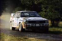 Leo Pavlk - Karel Jirtko, Audi Quattro A2 - Barum Trbe Rallye 1986 (foto: Jindich Lask)
