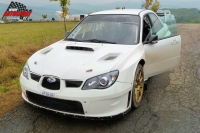 Roman Odloilk se Subaru Impreza WRC ped Partr Rally Vsetn 2011