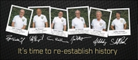 Bjrn Waldegaard, Stig Blomqvist, Thomas Rdstrm, Jan Pettersson, Leif Asterhag i Staffan Parmander - pnov stojc za projektem Sweden World Rally Team