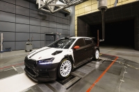 koda Fabia RS Rally2 v aerodynamickm tunelu Audi