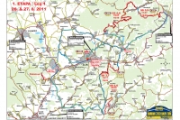 Barum Czech Rally Zln 2011 - mapa rychlostnch zkouek