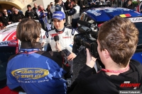 Bryan Bouffier v rozhovoru na nmst ped knecm palcem po Rallye Monte Carlo 2011