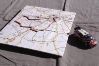 'plastick 'mapa shakedownu Ypres rally 2014, foto: FB profil Luca Costermanse