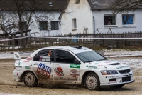 Igor Drotr - Vlado Bnoci (Mitsubishi Lancer Evo IX) - Dobinsk zima 2016 (© Tibor Szabosi)